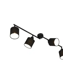 Bodove svetla Moderné stropné svietidlo čierne 89,5 cm 4-svetelné nastaviteľné - Hetta
