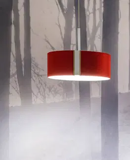 Závesné svietidlá Domus LED závesné svietidlo LARAfelt S, Ø20cm, červená/vlnená biela