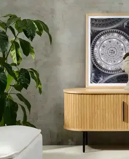 TV stolíky Furniria Dizajnový TV stolík Vasiliy 120 cm prírodný dub