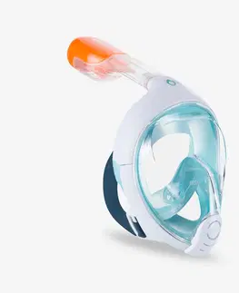 šnorchl Detská celotvárová maska na šnorchlovanie Easybreath XS (6-10 r) tyrkysová