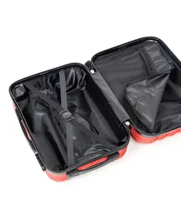 Batohy Pretty UP Cestovný škrupinový kufor ABS25 malý, 50 x 35 x 23 cm, červená
