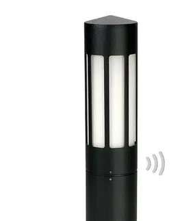 Osvetlenie príjazdovej cesty s čidlom Albert Leuchten Čierne chodníkové svietidlo 256 detektor pohybu