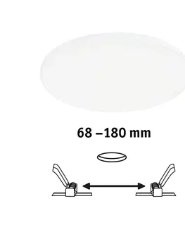 Zapustené svietidlá Paulmann Paulmann Veluna Edge IP44 4000K stmievateľné Ø20cm