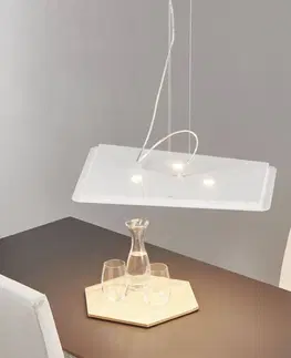 Závesné svietidlá Cattaneo Moderné závesné LED svietidlo Fuorisquadra, biele