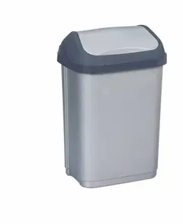 Odpadkové koše Kinekus Kôš na odpad zasúvací 50l, plastový, RASMUS roll top, sivý