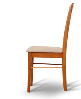 Jedálenské stoličky KONDELA Grid New jedálenská stolička čerešňa / béžová