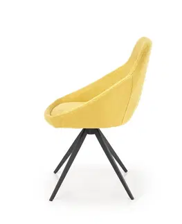 Jedálenské stoličky a kreslá Jedálenské kreslo K431 Halmar Žltá