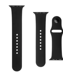 Príslušenstvo k wearables FIXED Set silikónových remienkov pre Apple Watch 384041 mm, čierny FIXSST-436-BK