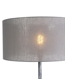 Stojace lampy Stojacia lampa sivá so šedým odtieňom 50 cm - Simplo