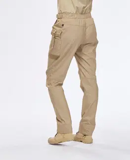 nohavice Dámske nohavice na púštny treking DESERT 900 s UV ochranou a eko-dizajnom béžové