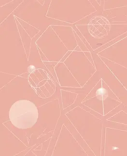 Samolepiace tapety Samolepiaca tapeta ružové geometrické vzory
