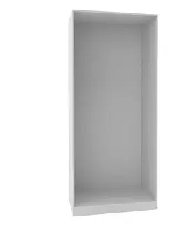 Šatníkové skrine s otočnými dverami Šatníková Skriňa Unit Bez Vybavenia, Biela, Š. 136,7 Cm