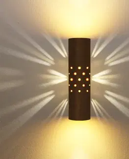 Nástenné svietidlá Menzel Menzel Solo nástenné svietidlo hnedo-čierne