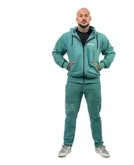 Pánske klasické nohavice Voľné tepláky s vreckami Nebbia Commitment 705 Green - L