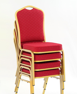 Jedálenské stoličky HALMAR K66 jedálenská stolička bordová / zlatá