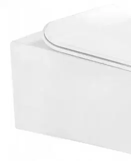Záchody MEXEN - York Závesná WC misa vrátane sedátka s slow-slim, duroplast, biela 30114000