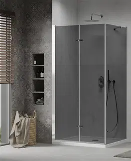 Vane MEXEN/S - Lima sprchovací kút 100x70 cm, grafit, chróm + biela vanička so sifónom, 856-100-070-01-40-4010