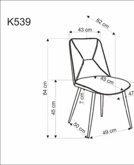 Jedálenské zostavy Jedálenská stolička K539 Halmar Béžová