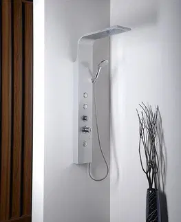 Kúpeľňa AQUALINE - TUSA sprchový panel s batériou, 1400 mm, hliník SL680