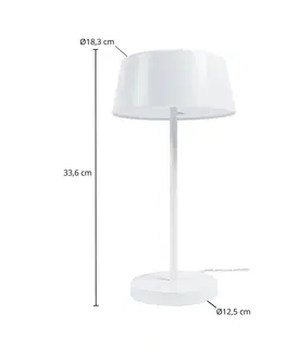Stolové lampy Lindby Lindby Milica stolová LED lampa biela stmievateľná