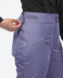 nohavice Dámske hrejivé lyžiarske nohavice 180 fialové