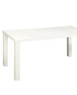 Jedálenské stoly KONDELA Asper Typ 1 New rozkladací jedálenský stôl biely lesk