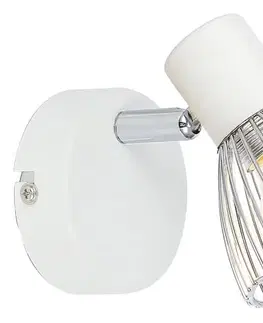 LED osvetlenie Nástenná lampa FLY Candellux Biela / strieborná