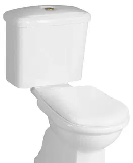 Kúpeľňa KERASAN - RETRO WC kombi, spodný odpad, biela-bronz WCSET13-RETRO-SO