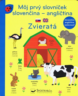 Leporelá, krabičky, puzzle knihy Môj prvý slovníček - Zvieratá slovenčina - angličtina