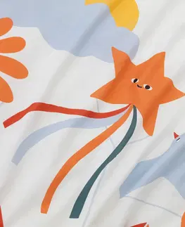 Bavlnené Detská bavlnená posteľná bielizeň Lietajúci drak s potlačou