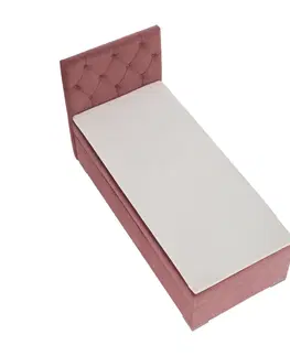 Postele Boxspringová posteľ, jednolôžko, staroružová, 90x200, ľavá, ESHLY