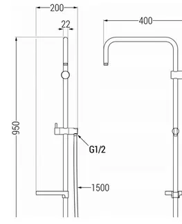 Sprchy a sprchové panely MEXEN/S - Seven sprchový stĺp vrátane sprchovej batérie Milo, čierna 71340262-70