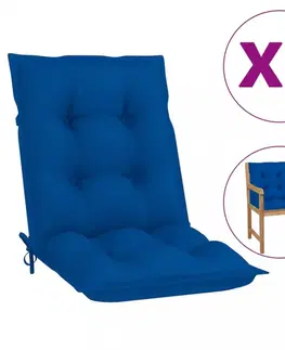 Sedákov Podušky na záhradné stoličky 6 ks Dekorhome Svetlo modrá