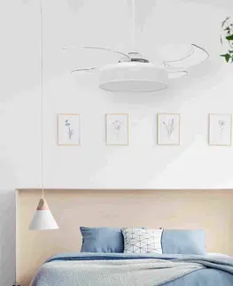 Stropné ventilátory so svetlom Beacon Lighting Strop ventilátor Fanaway Fraser svetlo biela/číra