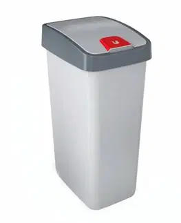 Odpadkové koše Kinekus Kôš na odpad vyklápací 45 l, plastový, MAGNE flip, sivý