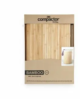 Koše na bielizeň Compactor Bambusový kôš na bielizeň s vekom Compactor Bamboo - okrúhly, prírodný, 40 x 60 cm