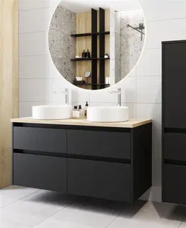 Kúpeľňový nábytok MEREO - Opto kúpeľňová skrinka vysoká 125 cm, ľavé otváranie, dub Riviera CN924L