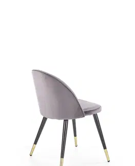 Jedálenské stoličky HALMAR K315 jedálenská stolička tmavosivá / čierna / zlatá