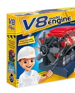 Technické hračky Buki Vedecká stavebnica Motor V8