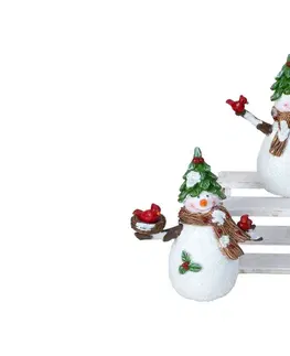 Vianočné dekorácie MAKRO - Snehuliak 10,5cm rôzne druhy