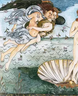 Samolepiace tapety Samolepiaca tapeta reprodukcia Zrodenie Venuše - Sandro Botticelli
