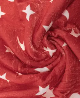 Deky Obojstranná baránková deka, oxy fire červená/biela/vzor, 150x200, NAVO