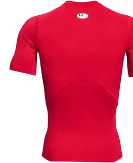 Pánske tričká Pánske kompresné tričko Under Armour HG Armour Comp SS Red - L