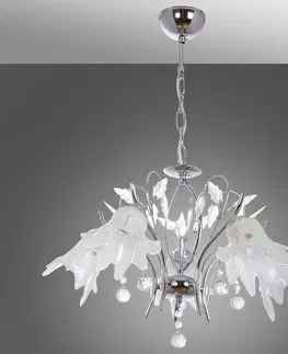 Klasické lustre do obývačky Lampa W-3691/5 CR+WT LW5