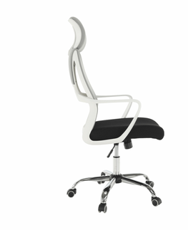 Kancelárske stoličky KONDELA Taxis kancelárske kreslo sivá / čierna / biela