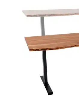 Písacie stoly LuxD Výškovo nastaviteľný písací stôl Massive 140 cm akácia