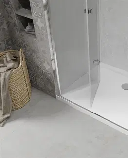 Vane MEXEN/S - Lima Duo sprchovací kút 100x90, transparent, chróm + vanička so sifónom 856-100-090-01-02-4010