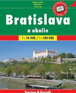 Slovensko a Česká republika Bratislava + okolie / zošit A5 1:14T/1:100T