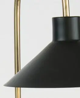 Stolové lampy Holländer Stolná lampa Oktavia, čierna/zlatá farba, výška 58 cm, mramor