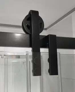 Sprchové dvere GELCO - VOLCANO BLACK obdĺžniková sprchová zástena 1600x900mm L/P varianta GV1416GV3490